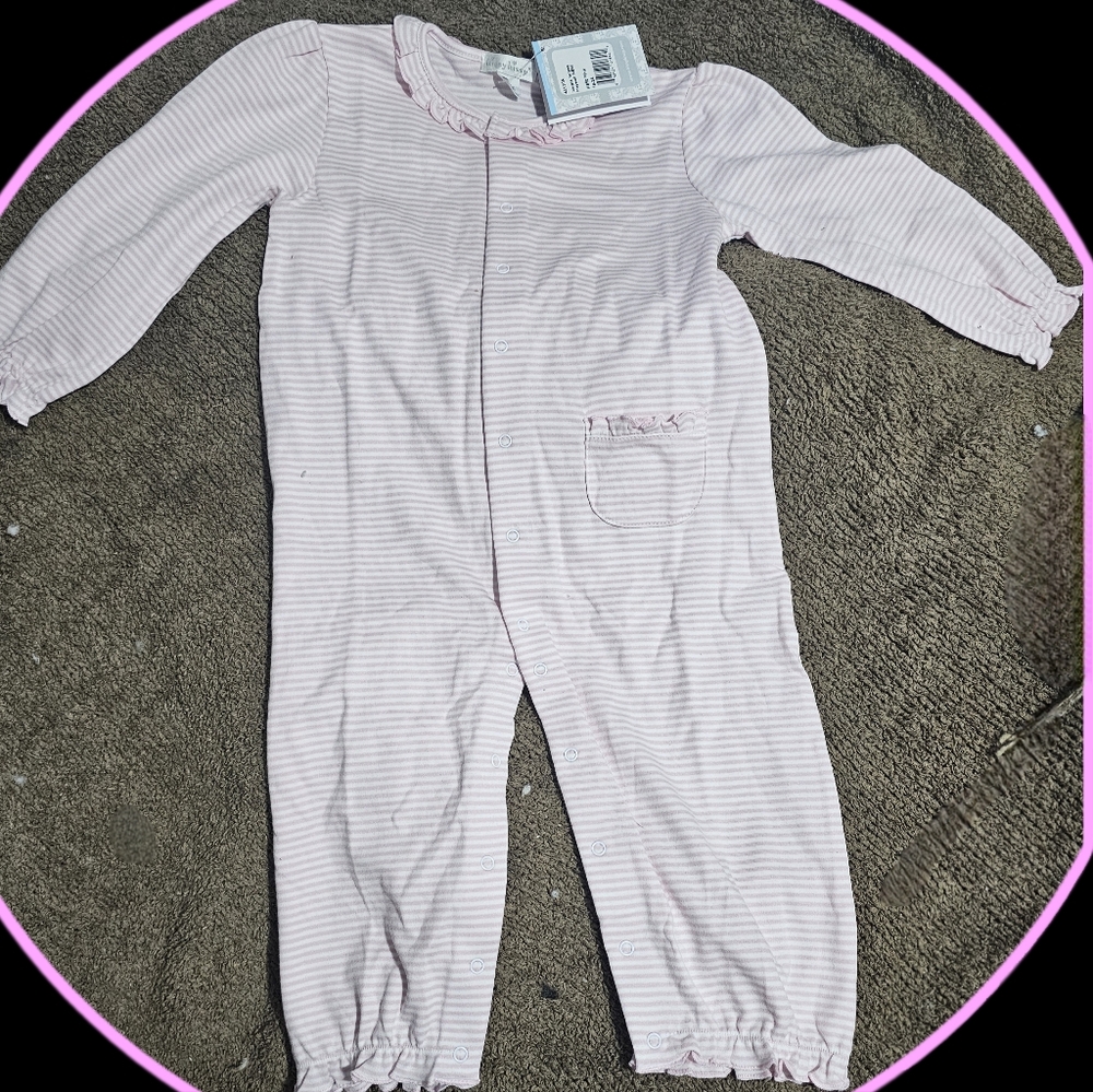 Kissy kissy simple stripe playsuit New, New with tags size 18-24mo